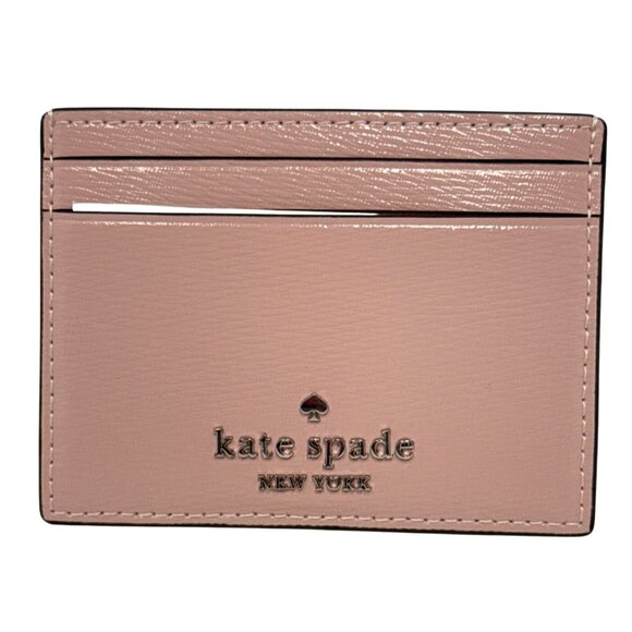 Kate Spade Madison Pink Tutu Card Holder PTE Saffiano Leather Small Slim NEW - Picture 1 of 3